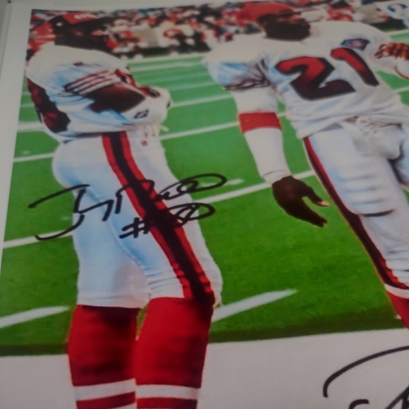 SAN FRANCISCO 49ERS 8.5x11 GLOSSY🏈POSTER JERRY RICE🌟& PRIME DEION🌟 SANDERS!🔥 - Picture 9 of 13